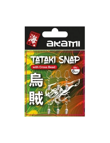 Akami Tataki Snap With Cross Bead 6 pz Totanare e polpare Akami