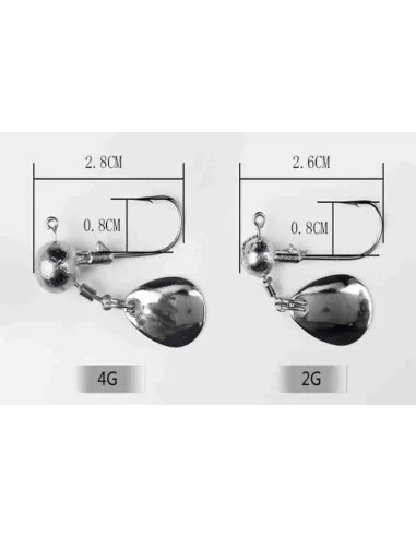 Yamashiro Head Jig Con Rotante Teste Piombate 3 pz