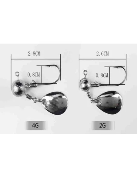 Yamashiro Head Jig Con Rotante Teste Piombate 3 pz