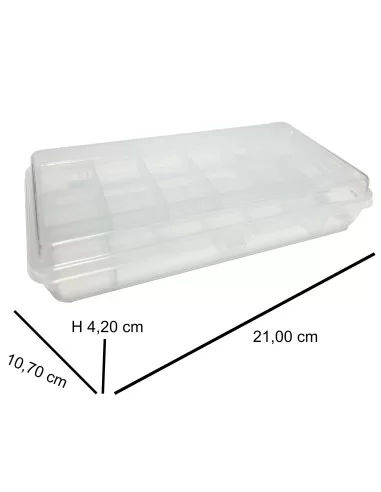 Yamashiro Scatola Trasparente con Doppio Scomparto Porta Minuteria Cassette Pesca Yamashiro