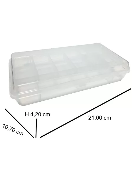 Yamashiro Scatola Trasparente con Doppio Scomparto Porta Minuteria Cassette Pesca Yamashiro