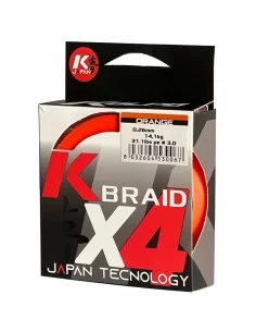 Kolpo K Braid X4 Braided Premium Quality 300 mt Orange Fluo 2