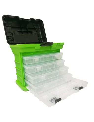 Yamashiro Valigetta Lime Porta Accessori da Pesca 4 Scatole Cassette Pesca Yamashiro