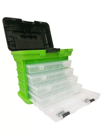 Yamashiro Valigetta Lime Porta Accessori da Pesca 4 Scatole Cassette Pesca Yamashiro