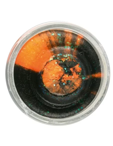Berkley Powerbait Glitter Trout Bait Black Orange Pastella per Trote Esche da pesca Berkley