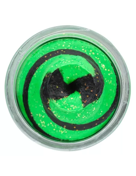 Berkley Powerbait Glitter Trout Bait Spring Green Black Pastella per Trote Anice