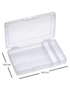 Panaro Scatola Trasparente 6 scomparti 24 cm Cassette Pesca panaro 2