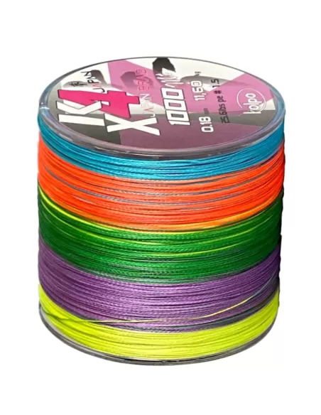 Kolpo Braid Trecciato Multicolor Bobina da 1000 mt Fili da pesca Kolpo