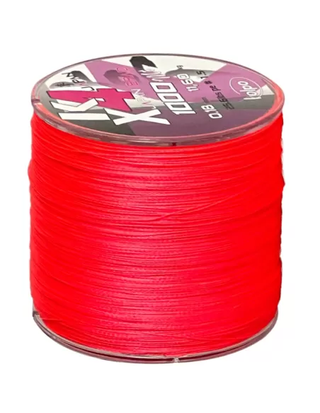 Kolpo Braid Trecciato Rosso Bobina da 1000 mt Fili da pesca Kolpo