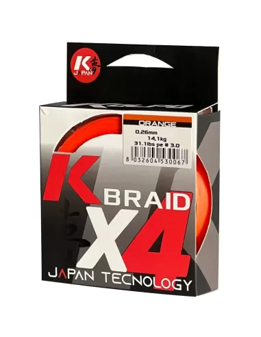 Kolpo Braid Trecciato Arancione Bobina da 150 mt Fili da pesca Kolpo