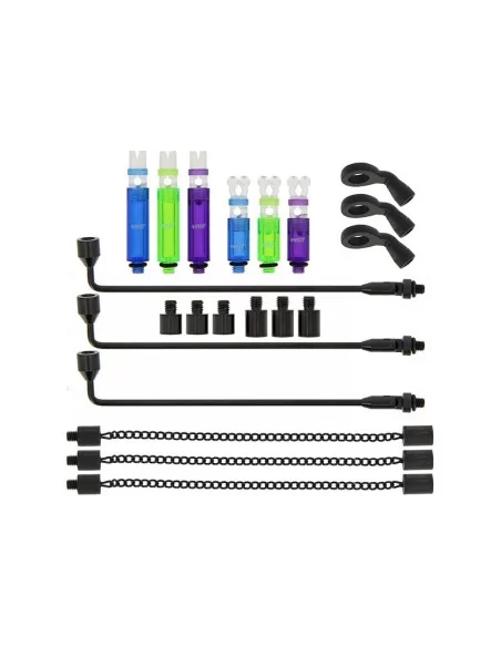 Ngt set Completo 21 pz Indicatori Carpfishing con Valigetta Carpfishing