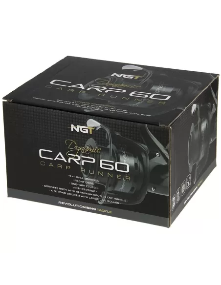 Ngt Dynamic Mulinello da Pesca Carpfishing Frizione Libera Misura 6000 11 Cuscinetti Mulinelli baitrunner