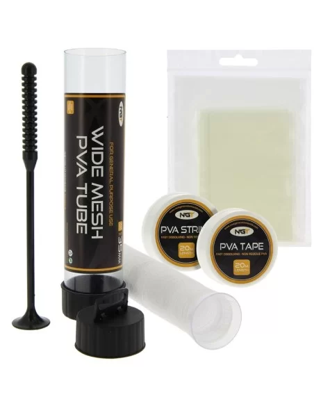 Ngt Pva Pack 19 pezzi con Tubo Rete da 35 mm Carpfishing
