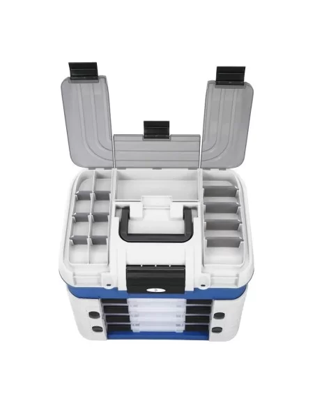 Kolpo Super Box 4 Scatole e Grande Vano Porta Accessori da Pesca Cassette Pesca Kolpo