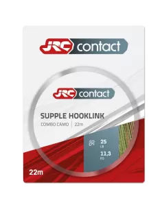 Jrc Contact Supple Hooklink Treccia a Trama Fitta 22 mt Colore Camo Fili da pesca Jrc 2