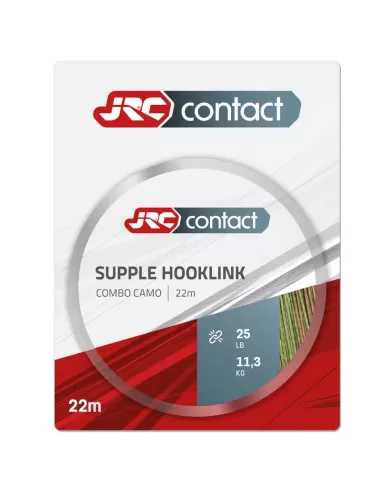 Jrc Contact Supple Hooklink Treccia a Trama Fitta 22 mt Colore Camo Fili da pesca Jrc