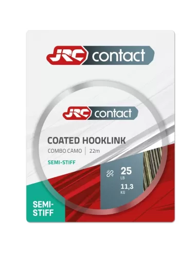 Jrc Contact Coated Hooklink Semi Stiff Colore Camo 22 mt Fili da pesca Jrc
