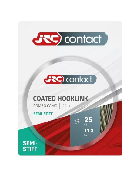 Jrc Contact Coated Hooklink Semi Stiff Colore Camo 22 mt Fili da pesca Jrc