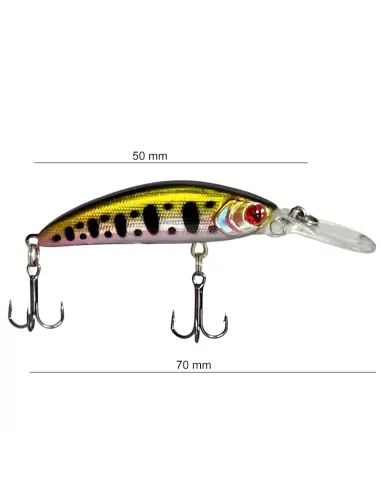 Yamashiro MR70 Minnow Speciale Trota Aspio 7 cm Colore 01 Esche Artificiali Yamashiro