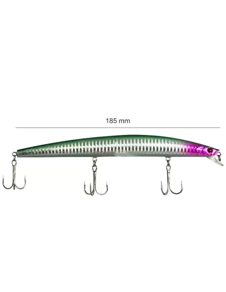 Yamashiro Long Jerk Artificiale da Spinning Barracuda e Spigole LG06 18.5 cm 24.5 gr Esche Artificiali Yamashiro
