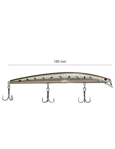 Yamashiro Long Jerk Artificiale da Spinning Barracuda e Spigole LG02 18.5 cm 24.5 gr Esche Artificiali Yamashiro