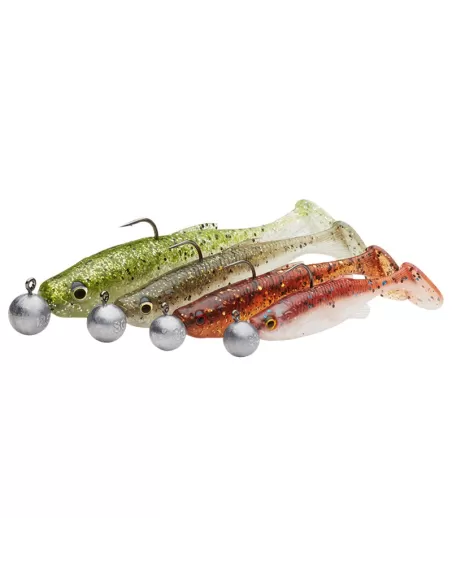 Savage Gear Fat Minnow T-Tail RTF Kit 4 Pesce Esca Spinning Armato 7.5cm 5 gr Esche Artificiali Savage Gear