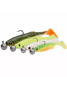 Savage Gear Fat Minnow T-Tail RTF Kit 4 Pesce Esca Spinning Armato 9cm 7 gr Darkwater Esche Artificiali Savage Gear 2