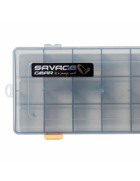 Savage Gear Flat Lure Box Smoke Kit 2 pz 23x11x3.5 cm Scatole Porta Artificiali e Minuteria Cassette Pesca Savage Gear