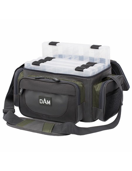 Dam Intenze Spinning Bags Borsa Con Scatole Porta Accessori Pesca 36x25x20 cm Borse da pesca Dam