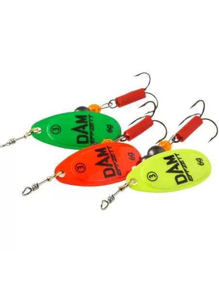 Dam Effzett Fluo Spinner Cucchiain Pesca Spinning 6 gr Esche Artificiali Dam
