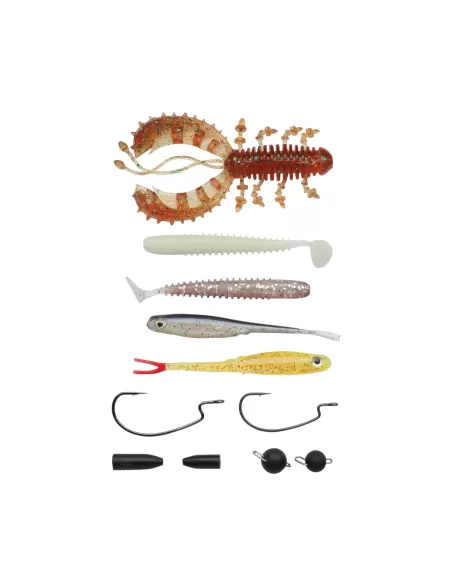 Berkley Finesse Kit Completo per la Pesca Street Fishing 11 pz Esche Artificiali Berkley