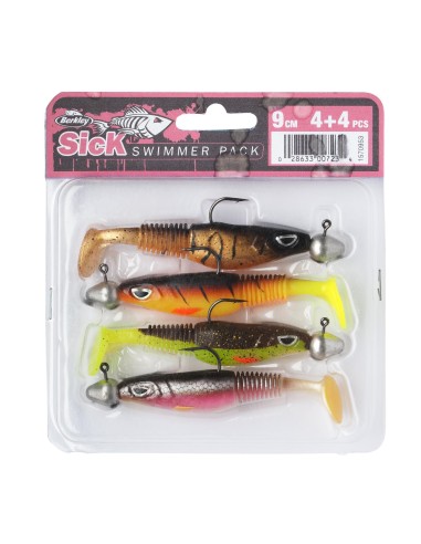 Berkley Sick Swimmer Pack Kit Artificiali Pesca Spinning 8 pz 9 cm Esche Artificiali Berkley