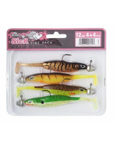 Berkley Sick Vibe Pack Kit Artificiali Pesca Spinning 8 pz 12 cm Esche Artificiali Berkley