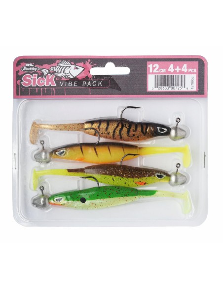 Berkley Sick Vibe Pack Kit Artificiali Pesca Spinning 8 pz 12 cm Esche Artificiali Berkley