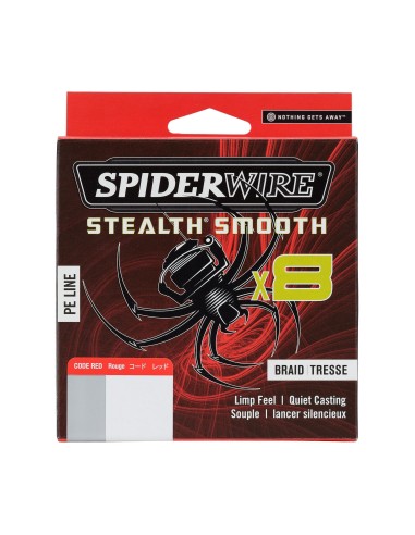 Spiderwire Stealth Smooth8 X8 PE Braid Trecciato 8 Capi 300mt Red
