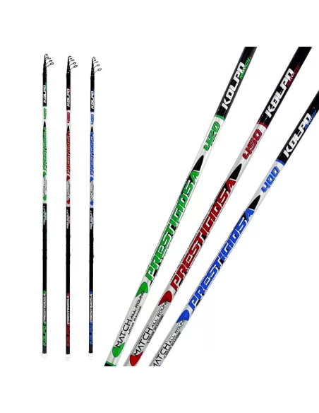 Kolpo Prestigiosa Match Canna da Pesca in Carbonio Alto Modulo Inglese Bombarde 20/100 gr