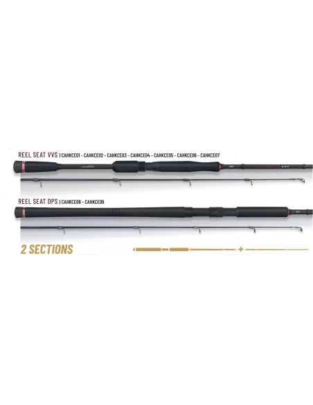Herakles Calida Ego Canna Pesca Spinning Due Sezioni