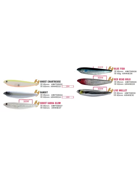 Herakles WTDOG Artificiale Offerta Stickbait 60 mm 4 gr Floating Esche Artificiali Herakles