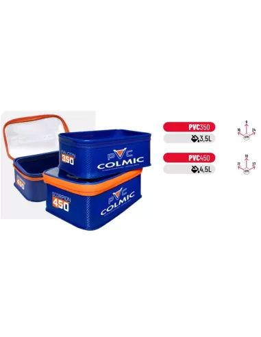 Colmic Contenitori in PVC Combo Scorpion 450 + Falcon 350 2pz Borse porta attrezzatura Colmic