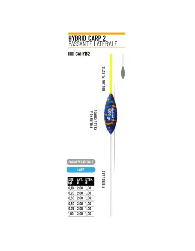 Colmic Hybrid Carp 2 Lateral Pass Float Colmic Floats and Bombs
