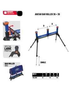 Colmic Avatar Bar Roller Rullo 65 cm 30+30 cm altezza massima 105 cm Rulli e Rod Rest Colmic 2