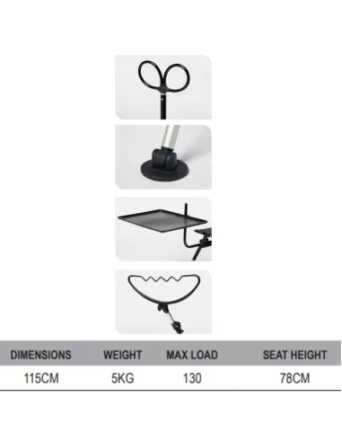 Dam Ontario Coarse Peg Kit Chair Sedia da Pesca Accessoriata
