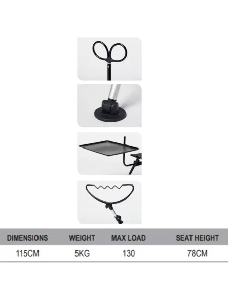 Dam Ontario Coarse Peg Kit Chair Sedia da Pesca Accessoriata Accessori per panchetti e sedie Dam