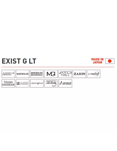 Daiwa Exist G LT Mulinello da Pesca Monoscocca in MAgnesio Mulinelli da Pesca Daiwa