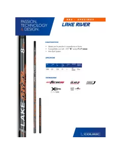 Colmic Lake River Pole 8.30 m + mini Butt 100 cm 2