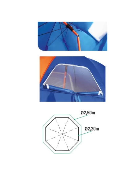 Colmic Beach Umbrella Ombrellone per la pesca dalla Spiaggia Ombrelloni da pesca Colmic
