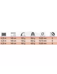 Tubertini Ionic 2 Tls canne da pesca Surfcasting 4.25 metri in Carbonio 100/130/160 grammi Canne da pesca Tubertini 2