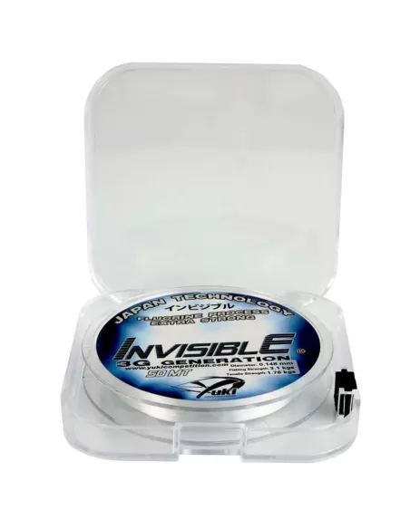 Yuki Nylon Invisible 50 mt completamente trasparente sott'acqua Fili da pesca Yuki
