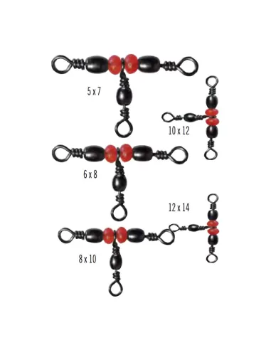 Yuki Girelle Triple con perline Rosse Girelle Yuki