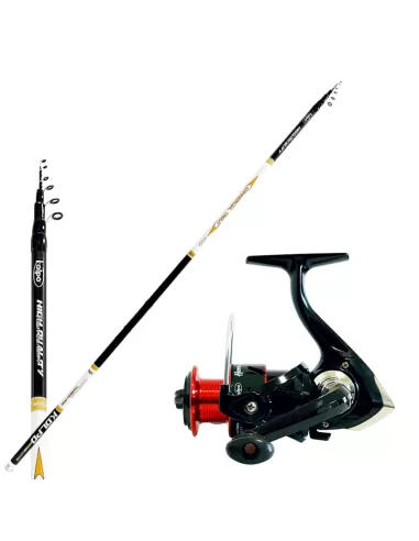 Combo per la Pesca delle Trote in Lago Canna e Mulinello Kolpo Kit da pesca Kolpo